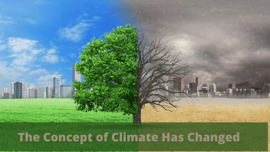 The Concept of Climate Has Changed