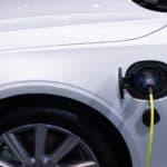 white car charging