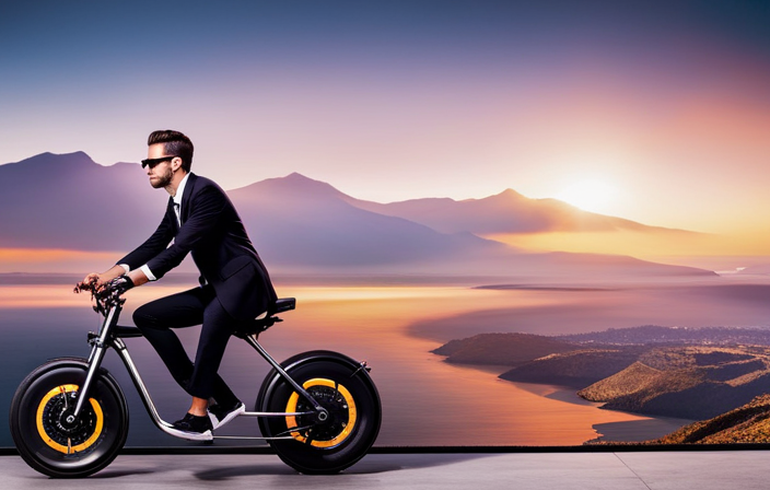 An image showcasing a sleek, modern 1 HP electric bike, with an emphasis on its power