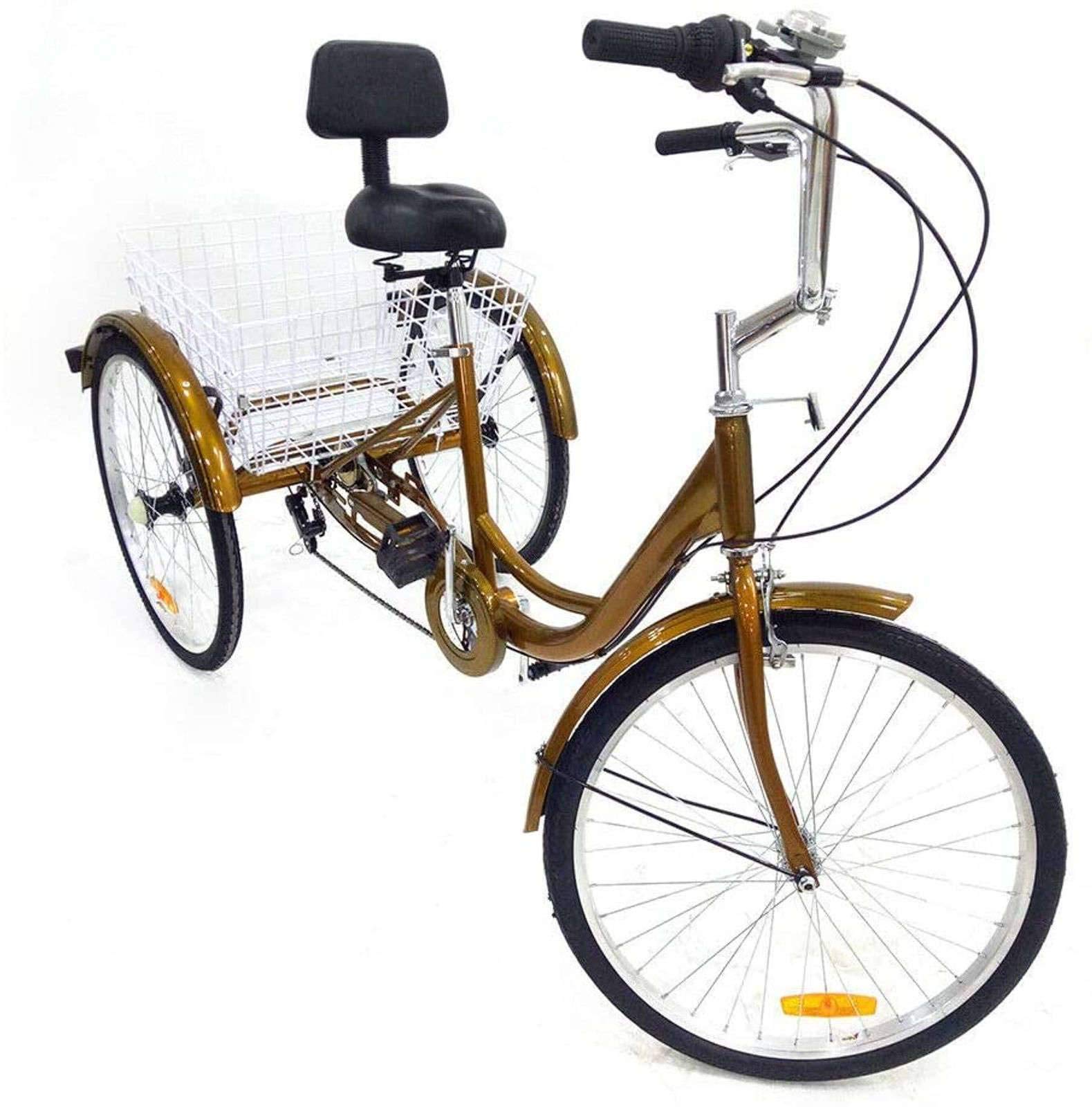 In-Depth Review: HKPLDE 24 Adult Tricycle with White Basket