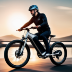 An image capturing the essence of an electric bike speeding through a picturesque landscape, showcasing the relationship between wattage and MPH