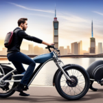 An image contrasting an eco-friendly electric bike with a traditional petrol bike
