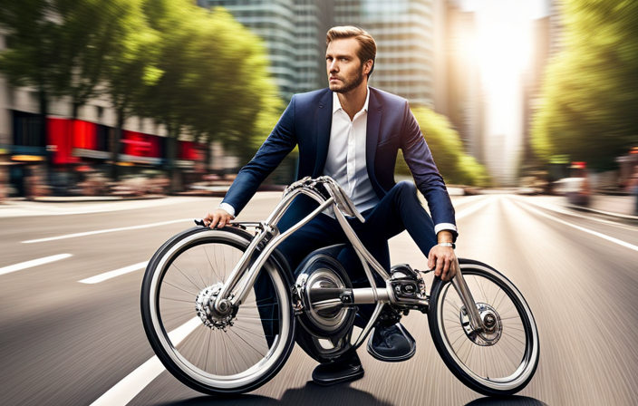 An image showcasing an electric bike wheel in motion, capturing the intricate details of its integrated charging system