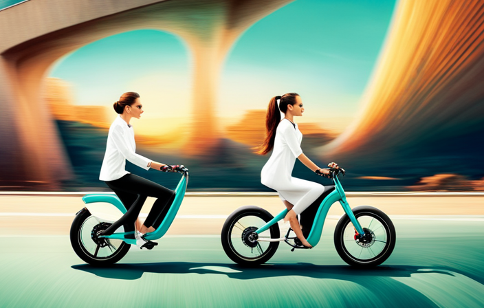 An image showcasing a sleek electric bike gliding effortlessly on a scenic coastal road