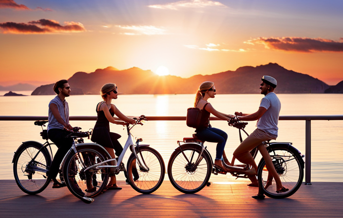 An image showcasing a diverse group of A2b electric bike owners