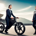 An image that showcases a sleek, modified electric bike with upgraded components, such as a powerful brushless motor, lightweight carbon fiber frame, and aerodynamic wheels, symbolizing the quest for speed and increased performance