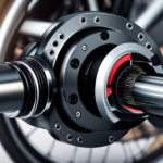An image showcasing a close-up of an electric bike hub, with clearly visible voltage indicators labeled in bold, contrasting colors