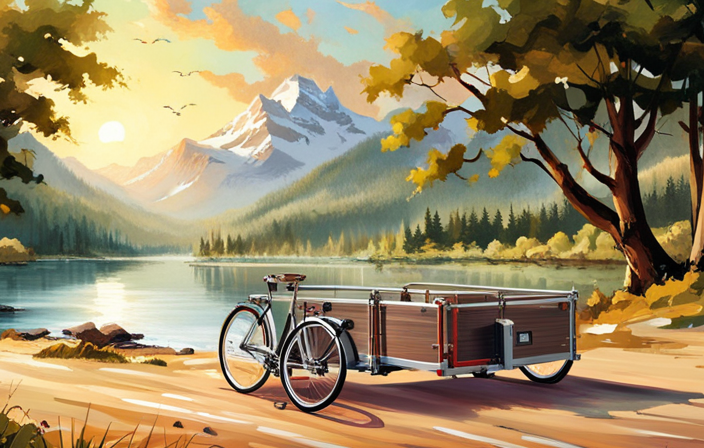 An image that showcases the intricate connection between a bike trailer and a bicycle, capturing the precise alignment and interlocking mechanism of the hitch system in vivid detail