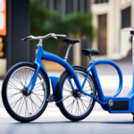 An image depicting a Citi Bike electric bike charging process