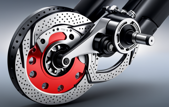 An image capturing the intricate mechanics of electric bike brakes