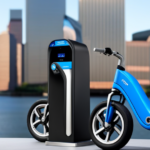 An image that showcases a close-up of a Citi Bike docking station with an electric charging port, as a cyclist effortlessly connects their bike to the charger, highlighting the seamless process of charging electric Citi Bikes