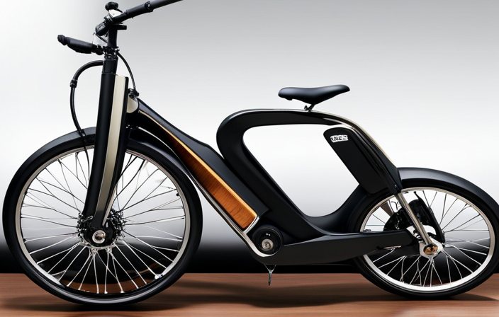An image showcasing the intricate mechanics of an electric bike, highlighting the interplay between the motor, battery, and pedals
