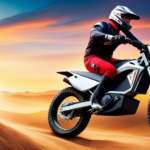 An image that showcases the exhilarating speed of an electric Razor dirt bike