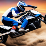 An image capturing the exhilarating speed of an electric Pukka dirt bike in action