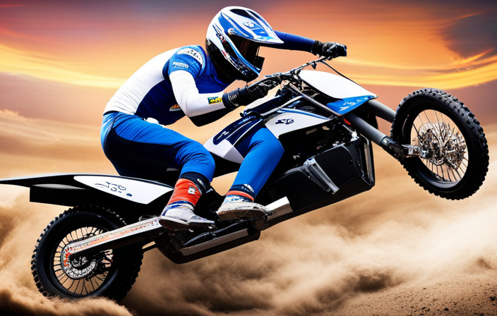 An image capturing the exhilarating speed of an electric Pukka dirt bike in action