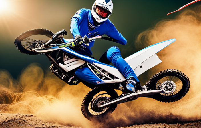 An image capturing the exhilaration of a 24v electric dirt bike in action