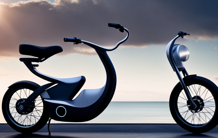 An image showcasing a sleek, futuristic 500w electric bike effortlessly zooming past a scenic landscape, with its rider donning a helmet and a determined expression, perfectly capturing the exhilarating speed it can achieve