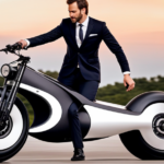 An image capturing the exhilarating speed of the fastest electric bike: a sleek, aerodynamic masterpiece gliding effortlessly through a scenic landscape, its powerful motor propelling it forward with unstoppable force