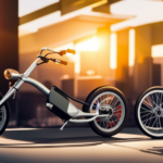An image showing an electric bike parked next to a charging station