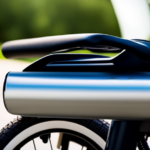 An image featuring a close-up shot of an electric bike battery, showing its sleek design and vibrant color