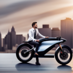 An image showcasing the sleek silhouette of an electric bike, highlighting its powerful motor and effortlessly smooth ride