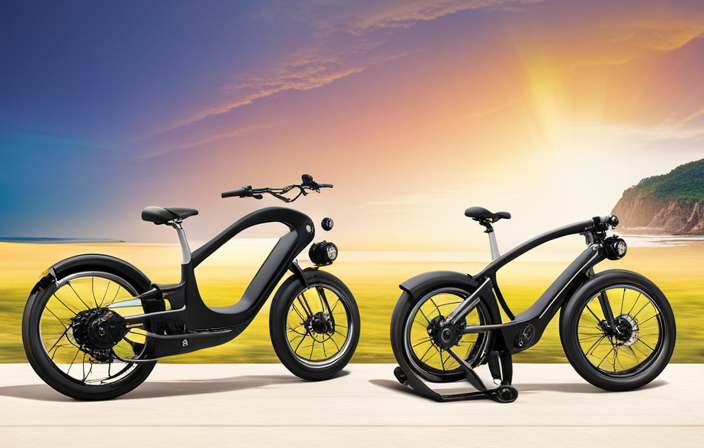 An image showcasing an electric bike whizzing along a picturesque coastal road, surrounded by idyllic ocean views, rolling hills, and vibrant greenery, inviting readers to explore the unlimited possibilities of electric bike mileage