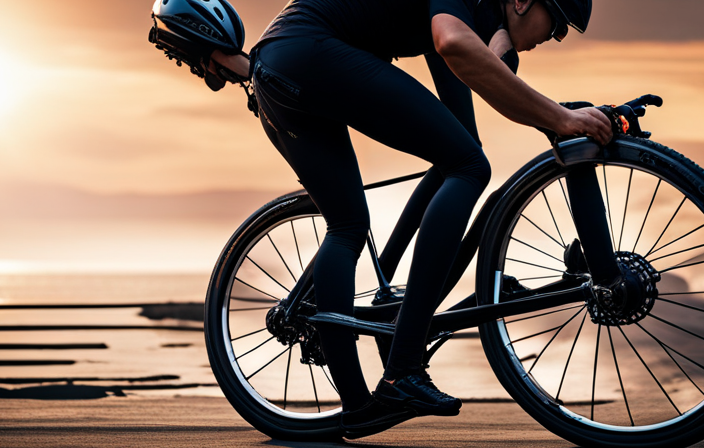 An image capturing a close-up of a gravel bike tire, showcasing the perfect balance of air pressure