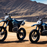 An image showcasing a sleek, modern electric dirt bike against a backdrop of rugged trails, highlighting its advanced technology and premium features, enticing readers to discover the cost of this thrilling eco-friendly ride