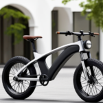 An image showcasing a sleek electric bike, positioned on a precision scale