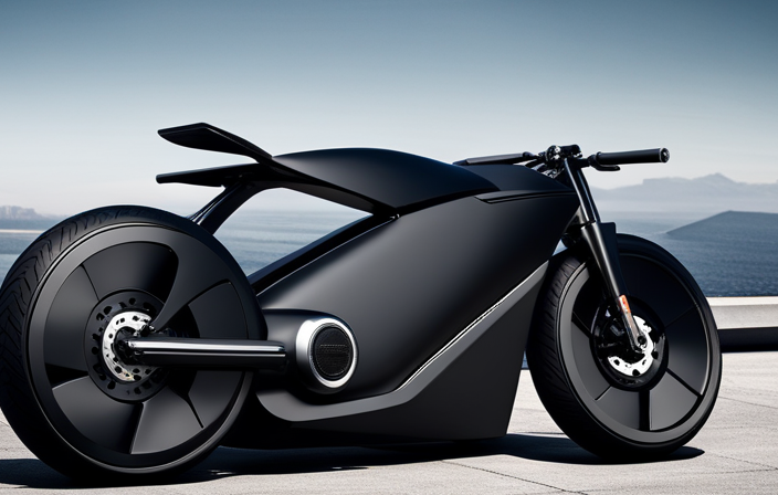 An image showcasing the sleek and futuristic design of the Stealth B-52 Electric Bike, featuring its advanced electric components, carbon fiber frame, and powerful battery, alluding to its premium price tag