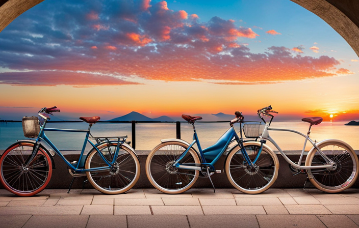 An image featuring a before-and-after comparison of a traditional bicycle and an electric bike