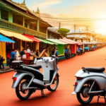 An image that showcases the vibrant streets of the Philippines, buzzing with electric bikes whizzing past colorful jeepneys, weaving through bustling markets, and effortlessly gliding up hills, capturing the eco-friendly transportation revolution