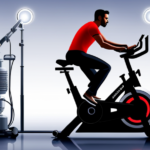 An image featuring a person energetically pedaling a stationary bike connected to an electric generator