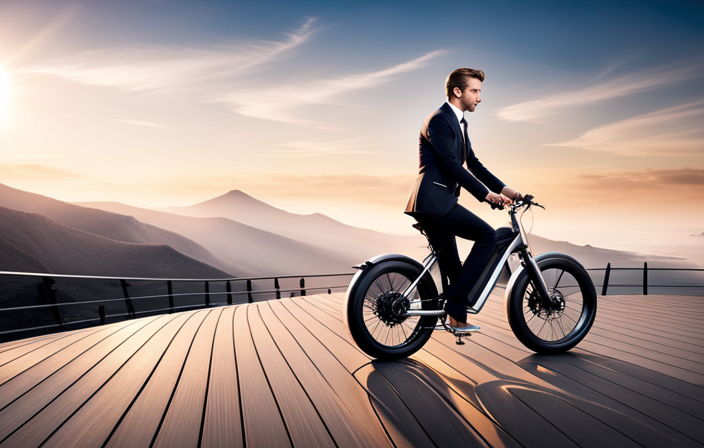 An image showcasing a sleek and contemporary electric bike bolt, highlighting its glossy metallic frame, integrated battery, powerful motor, and cutting-edge features, evoking a sense of innovation and modernity