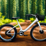 An image showcasing an electric bike gliding through a lush national forest, highlighting the bike's wattage limit