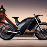 An image that showcases the inner workings of an electric bike: batteries neatly tucked into the frame, wires weaving through the structure, and a motor seamlessly integrated into the rear wheel
