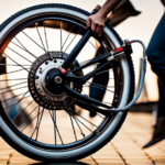 An image showcasing the step-by-step process of building a bike electric wheel: hands gripping a soldering iron, wires neatly connected to a hub motor, a battery pack secured to the frame, and a wheel spinning effortlessly
