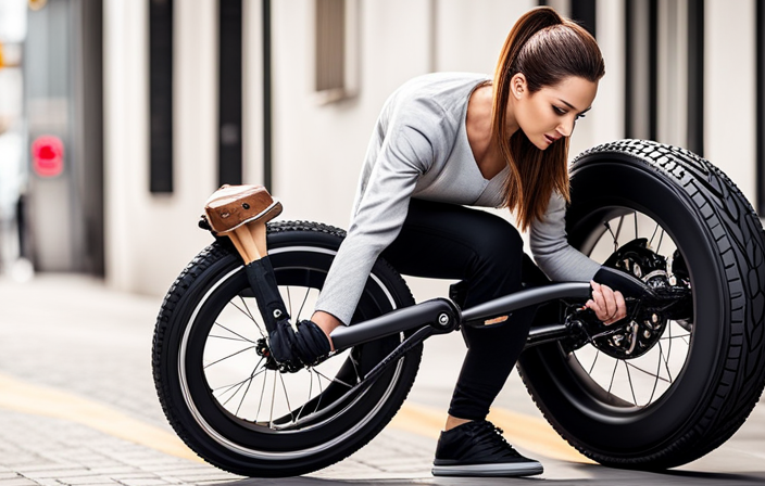 An image showcasing a step-by-step guide on changing a tire on a Nakto Electric Bike