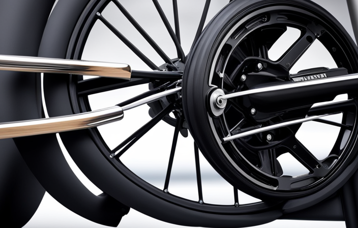 An image that showcases a step-by-step guide on changing a rear tire on an electric bike