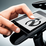 An image that features a close-up shot of a person's hand holding a smartphone with a bicycle serial number entered into a stolen bike registry app, displaying a green checkmark symbolizing a successful verification