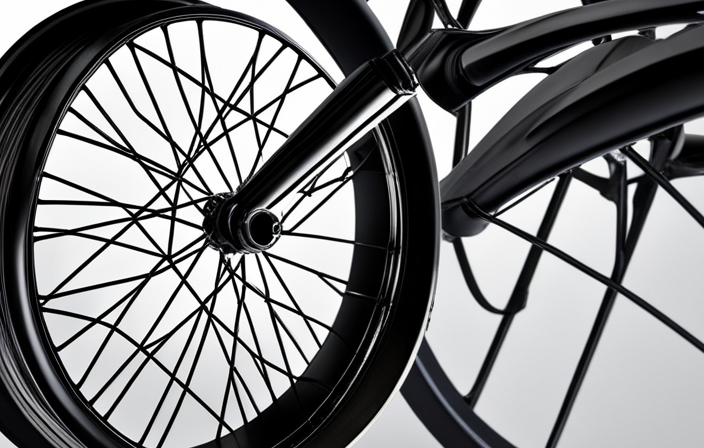 An image showcasing a pair of pristine bicycle rims and spokes, glistening as if freshly cleaned