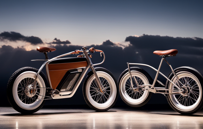 An image that showcases a step-by-step transformation of a traditional bike into an electric bike