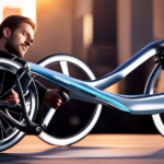 An image showcasing a pair of skilled hands skillfully attaching a sleek electric motor to a conventional bicycle frame, with intricate wires and connectors neatly integrated, emanating a futuristic glow