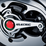An image capturing a close-up of a mini bike's ignition switch with an arrow pointing to the "Electric Start" button