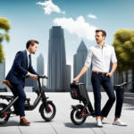 An image showcasing the step-by-step process of folding a Jetson Electric Bike