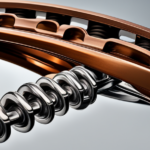 An image showcasing a close-up of a rusty bicycle chain being scrubbed with a wire brush, revealing shiny metal underneath
