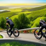 An image capturing the thrill of riding an electric bike up the winding roads of Hawk Hill