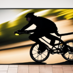 An image capturing the sleek silhouette of an electric bike gliding effortlessly along a scenic road