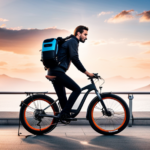 An image showcasing a skilled individual effortlessly attaching a sleek battery pack to a bike frame, while colorful wires connect seamlessly to the motor, emanating a sense of efficiency, innovation, and eco-friendliness