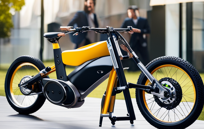 An image that showcases a step-by-step guide to building an electric bike at home